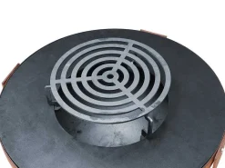 Vuurkorf, Barbecue En Plancha 3 In 1 Van Staal Corten L70 X H80 X D70 Cm - Grezio-Vente-unique Best