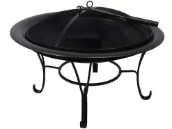 Vuurkorf Van Staal Mizar - D75 X H55 Cm - Zwart-Vente-unique Outlet