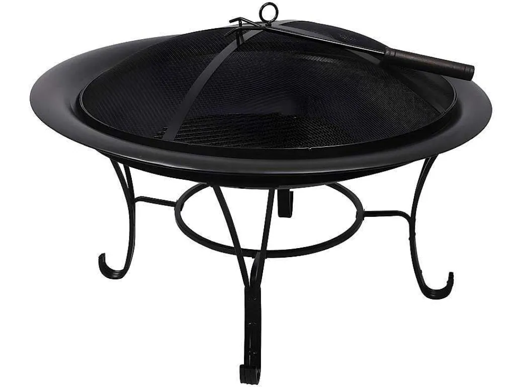 Vuurkorf Van Staal Mizar - D75 X H55 Cm - Zwart-Vente-unique Outlet