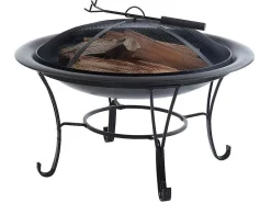 Vuurkorf Van Staal Mizar - D75 X H55 Cm - Zwart-Vente-unique Outlet