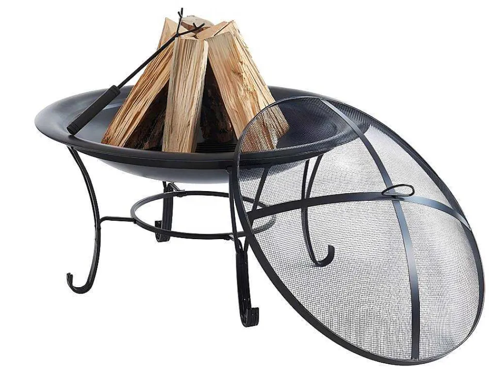 Vuurkorf Van Staal Mizar - D75 X H55 Cm - Zwart-Vente-unique Outlet