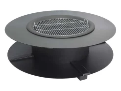 Vuurkorf-Plancha/Grill Met Bergruimte Voor Hout - L120 X B120,5 X H40 Cm - Barcena-Vente-unique New