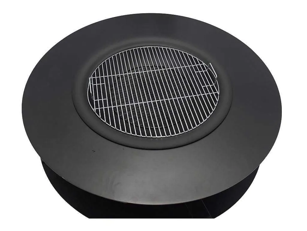 Vuurkorf-Plancha/Grill Met Bergruimte Voor Hout - L120 X B120,5 X H40 Cm - Barcena-Vente-unique New