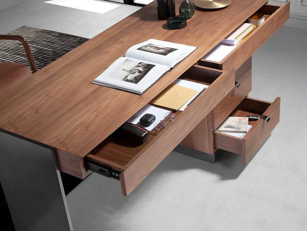 Walnoot En Stalen Bureau 3237-Angel Cerda Online