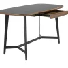 Walnoot En Zwart Getint Glazen Bureau 3137-Angel Cerda Discount