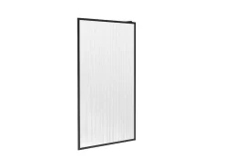 Wand Voor Inloopdouche Met Structuurglas - 120 X 200 Cm, Mat Zwart - Virana-Shower & Design Sale