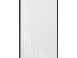 Wand Voor Inloopdouche Met Structuurglas - 120 X 200 Cm, Mat Zwart - Virana-Shower & Design Sale