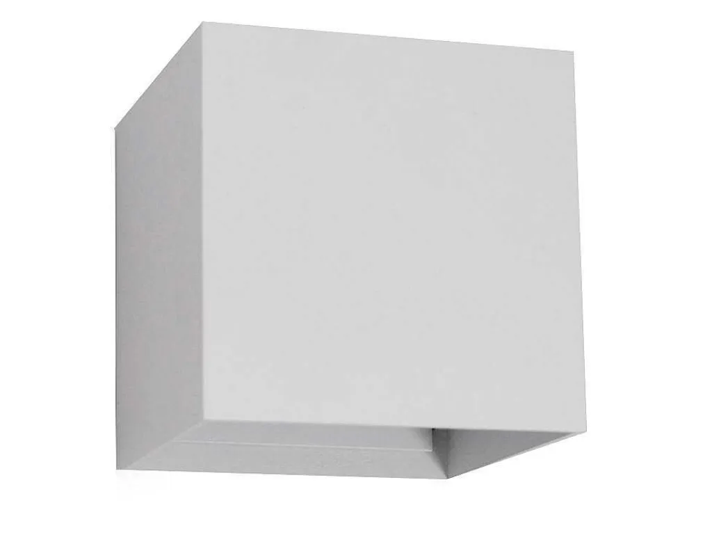 Wandlamp Met Ledverlichting Van Aluminium - D10 Cm X H10 - Wit - Paisley-OZAIA New