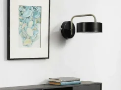 Wandlamp Met Vintage-Stijl Van Metaal - L24 X H14,5 Cm - Zwart En Goud - Otilie-OZAIA Outlet