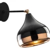 Wandlamp Van Metaal Met Verstelbare Kap Yildo - D17 X H28 Cm - Zwart En Koperkleurig-OZAIA Discount