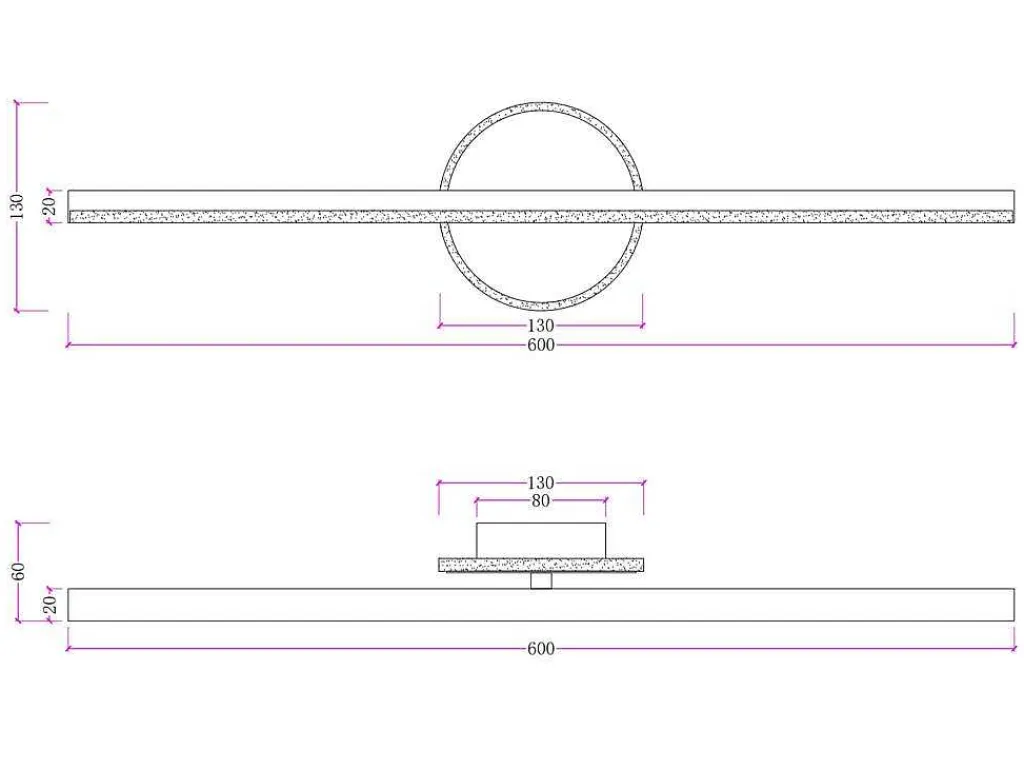 Wandlamp Voor Badkamer Met Ledverlichting Van Aluminium - L60 Cm - Goudkleurig - Taunton-OZAIA Best