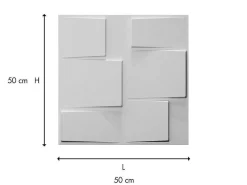 Wandpaneel 3D Brick Om Te Verven - Set Van 12 Stuks, 3M-Vente-unique Online