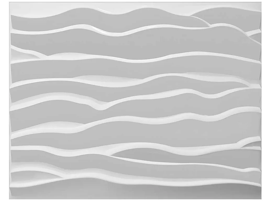 Wandpaneel 3D Hyppos Om Te Verven - Set Van 6 Stuks, 3M-Vente-unique Clearance