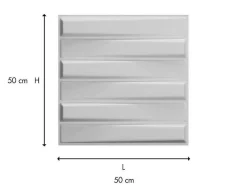 Wandpaneel 3D Strait Om Te Verven - Set Van 12 Stuks, 3M-Vente-unique Best