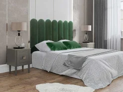 Wandpaneel Voor Hoofdeinde Japi - 210 Cm - Fluweel - Groen - Van-PASCAL MORABITO