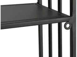 Wandrek Van Metaal - 2 Planken - Zwart - Nacera-Vente-unique Clearance