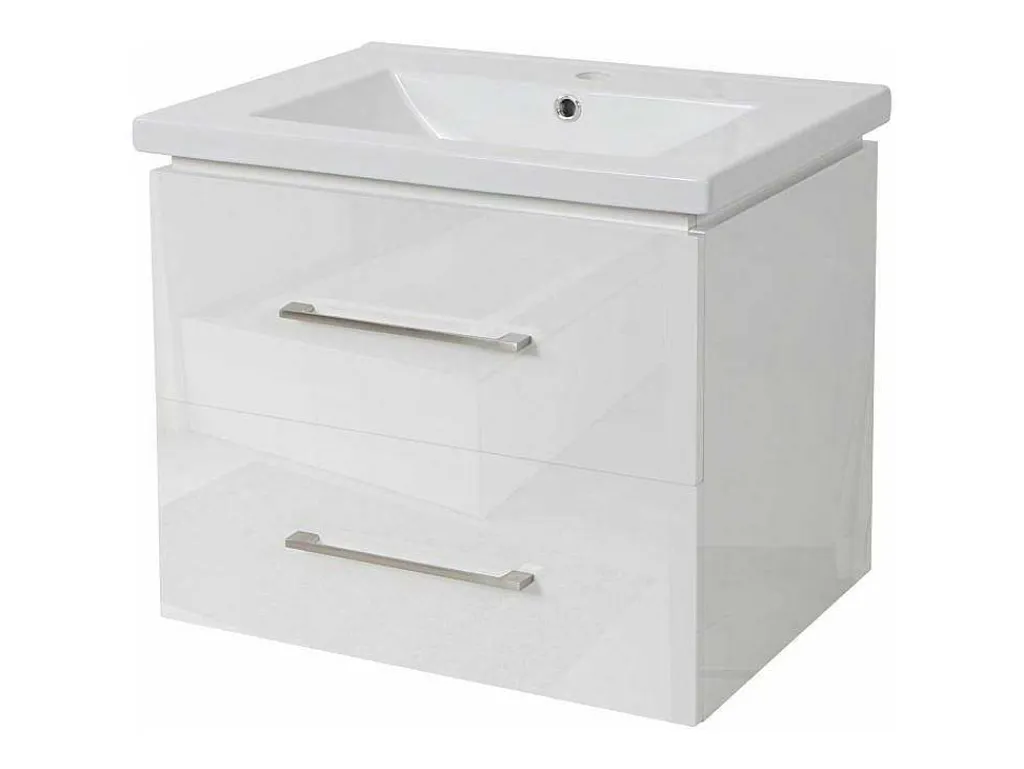 Wastafel + Wastafelmeubel Mcw-D16, Wit-Vente-unique Clearance
