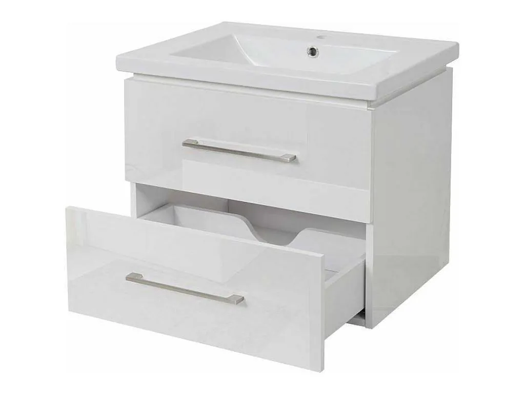 Wastafel + Wastafelmeubel Mcw-D16, Wit-Vente-unique Clearance