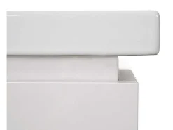 Wastafel + Wastafelmeubel Mcw-D16, Wit-Vente-unique Clearance