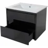 Wastafel + Wastafelmeubel Mcw-B19, Zwart-Vente-unique Sale