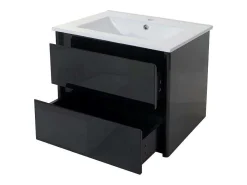 Wastafel + Wastafelmeubel Mcw-B19, Zwart-Vente-unique Sale