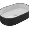 Wastafel Iwa - Tweekleurig Zwart En Binnenkant Wit-Shower & Design Clearance