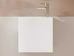 Wastafel Van Solid Surface Met Nis - Wit - 40 Cm - Pumori-Shower & Design Best