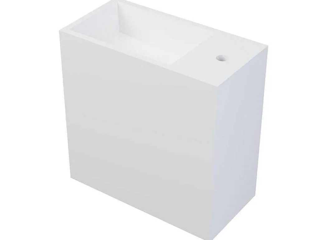 Wastafel Van Solid Surface Met Nis - Wit - 40 Cm - Pumori-Shower & Design Best