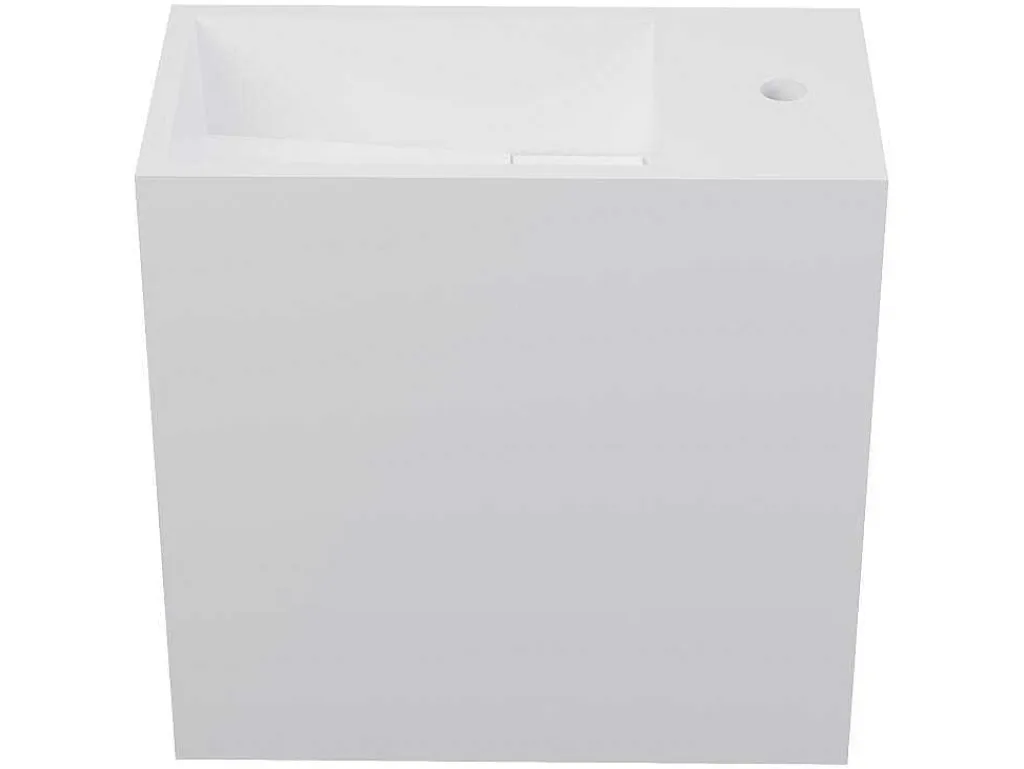 Wastafel Van Solid Surface Met Nis - Wit - 40 Cm - Pumori-Shower & Design Best
