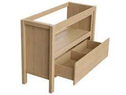 Wastafelmeubel Met Dubbele Opzetwastafel - Eikenfineer - 120 Cm - Cosmoti-Vente-unique Hot