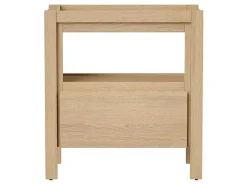 Wastafelmeubel Met Opbergvak - Eikenfineer - 80 Cm - Cosmoti-Vente-unique