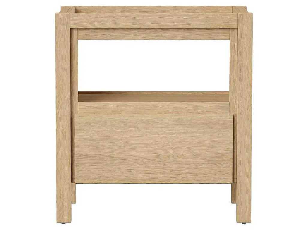 Wastafelmeubel Met Opbergvak - Eikenfineer - 80 Cm - Cosmoti-Vente-unique
