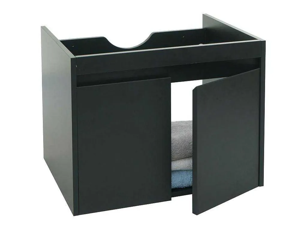Wastafelonderbouw Mcw-L86, Zwart-Vente-unique Sale