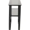 Wavy Sidetable Met Plank 34X117 Cm Zwart.-Furniture Fashion Online