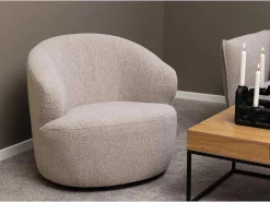 West Fauteuil Draaifunctie, Terugkeer Beige.-Vente-unique Outlet