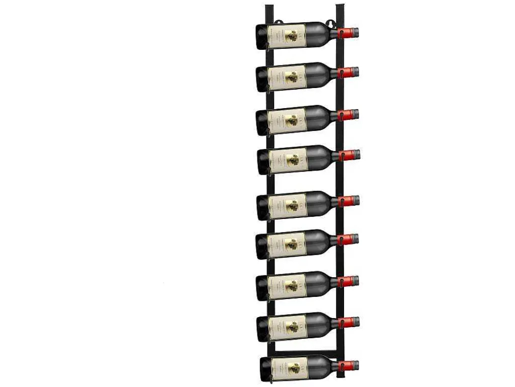 Wijnfleshouder Voor 9 Flessen - L19 X H92 Cm - Metaal - Zwart - Routal-OZAIA Online