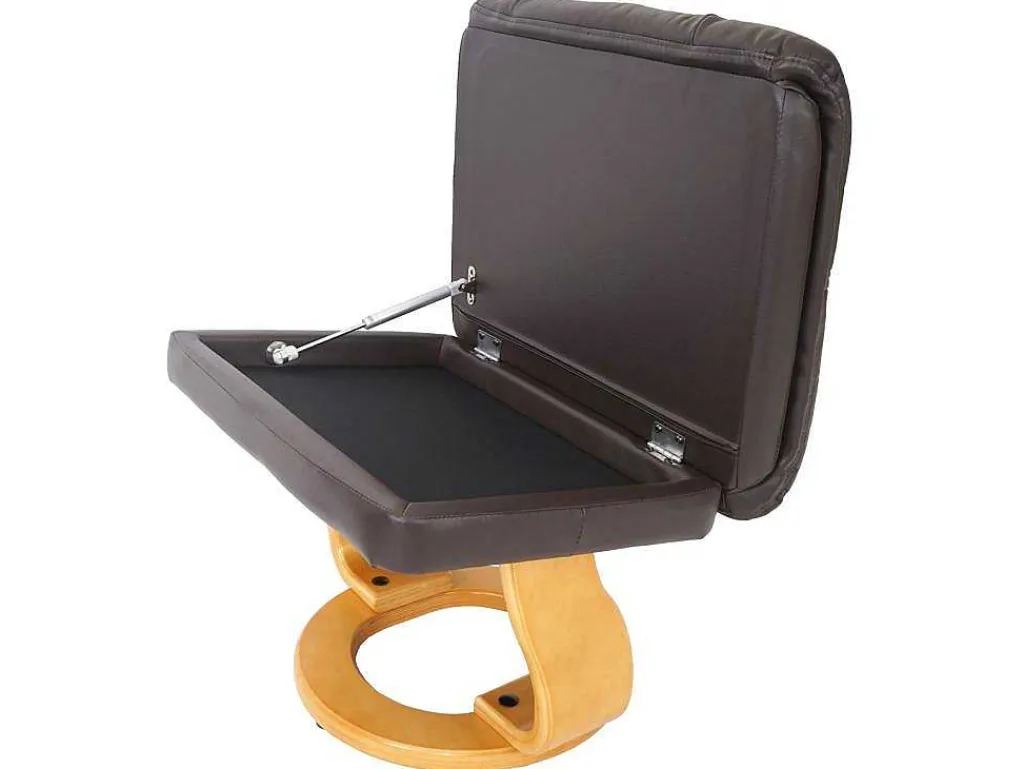 Windsor Xxl Relaxfauteuil Met Kruk, Bruin, Natuurlijk Bruin-Vente-unique Discount