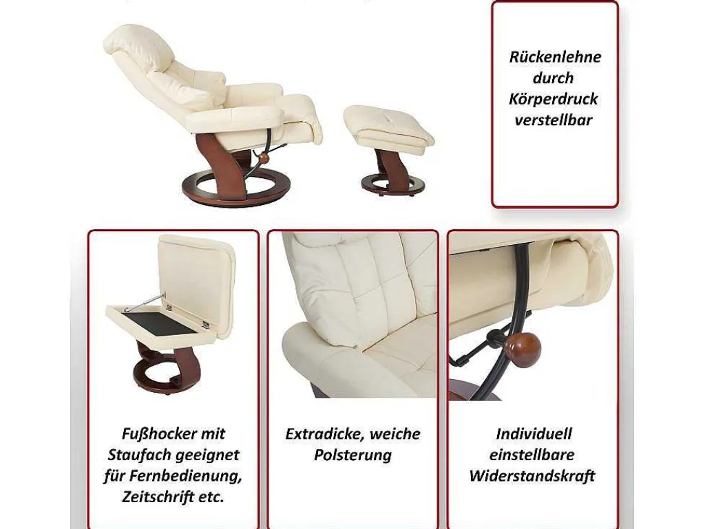 Windsor Xxl Relaxfauteuil Met Kruk, Bruin, Natuurlijk Bruin-Vente-unique Discount