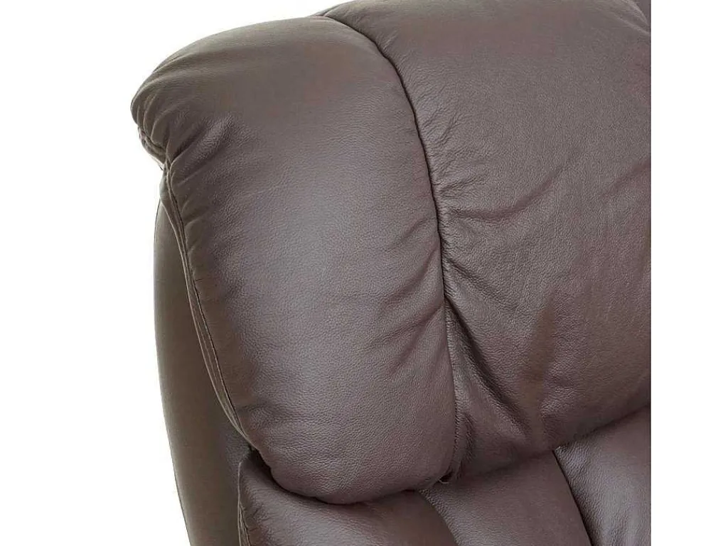 Windsor Xxl Relaxfauteuil Met Kruk, Bruin, Natuurlijk Bruin-Vente-unique Discount