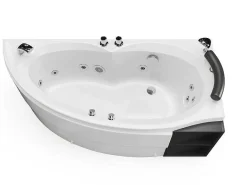 Wit Asymmetrisch Bubbelbad - 1 Plaats - 150 X 100 Cm - Hoek Rechts - Tabana-Shower & Design Outlet