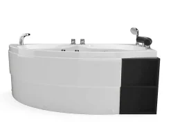 Wit Asymmetrisch Bubbelbad - 1 Plaats - 150 X 100 Cm - Hoek Rechts - Tabana-Shower & Design Outlet