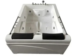 Wit Bubbelbad 175 X 132 Cm Chromotherapie 14 Jets Calla-ELITESHOPPING Hot
