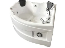Wit Bubbelbad 150 X 150 Cm Chromotherapie 9 Jets Alyssa-ELITESHOPPING Online