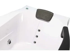 Wit Bubbelbad 180 X 96 Cm Met Frontglas 9 Jets Jasmine-ELITESHOPPING