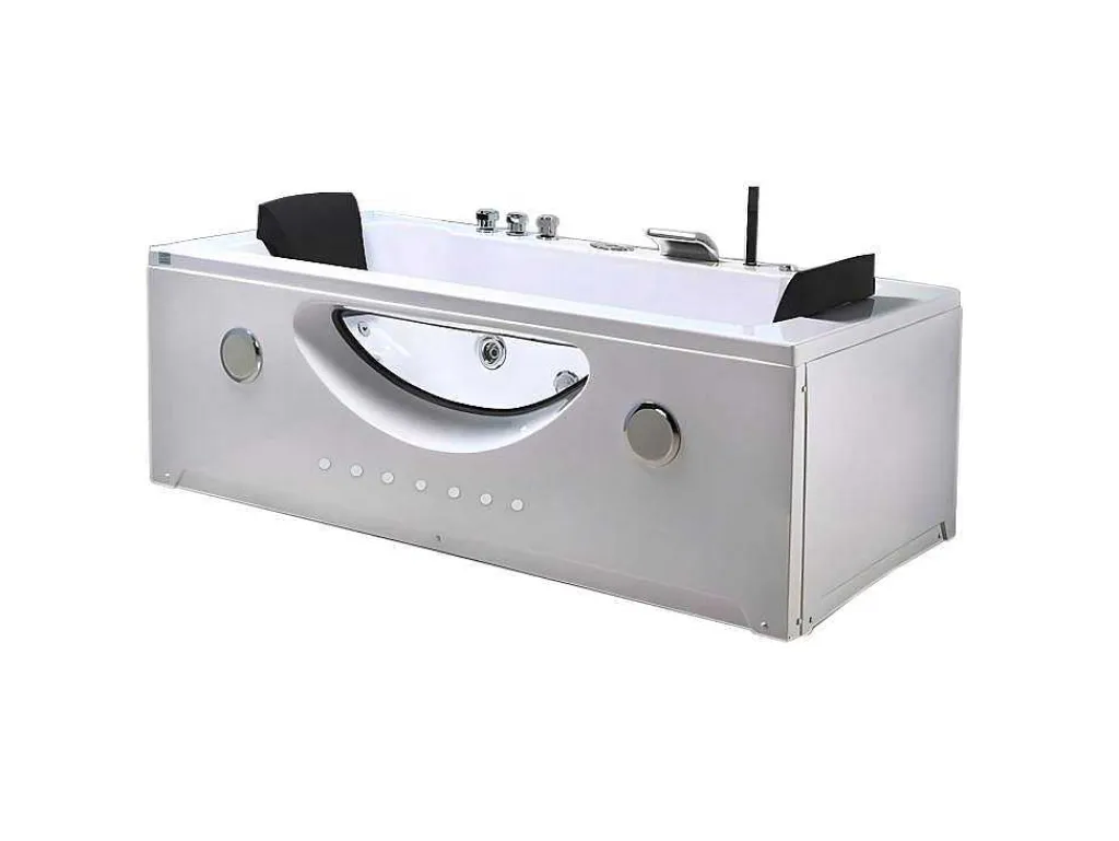 Wit Hydromassagebad Chromotherapie 180 X 90 Cm 16 Jets Eden-ELITESHOPPING Discount