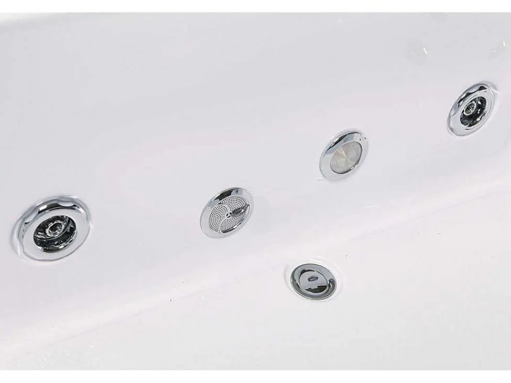Wit Hydromassagebad Chromotherapie 180 X 90 Cm 16 Jets Eden-ELITESHOPPING Discount