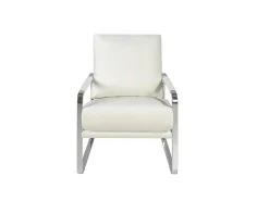 Witte Eco-Lederen Gestoffeerde Fauteuil 5026-Angel Cerda Outlet