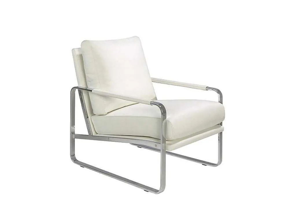 Witte Eco-Lederen Gestoffeerde Fauteuil 5026-Angel Cerda Outlet