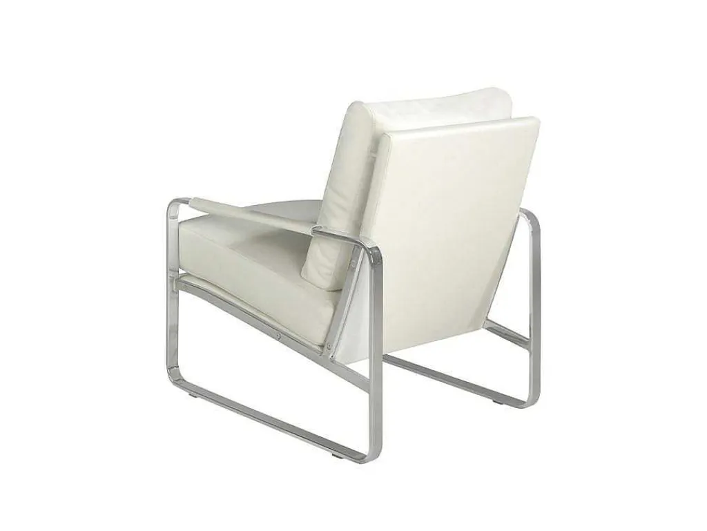 Witte Eco-Lederen Gestoffeerde Fauteuil 5026-Angel Cerda Outlet