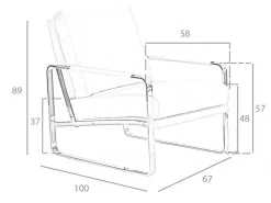Witte Eco-Lederen Gestoffeerde Fauteuil 5026-Angel Cerda Outlet